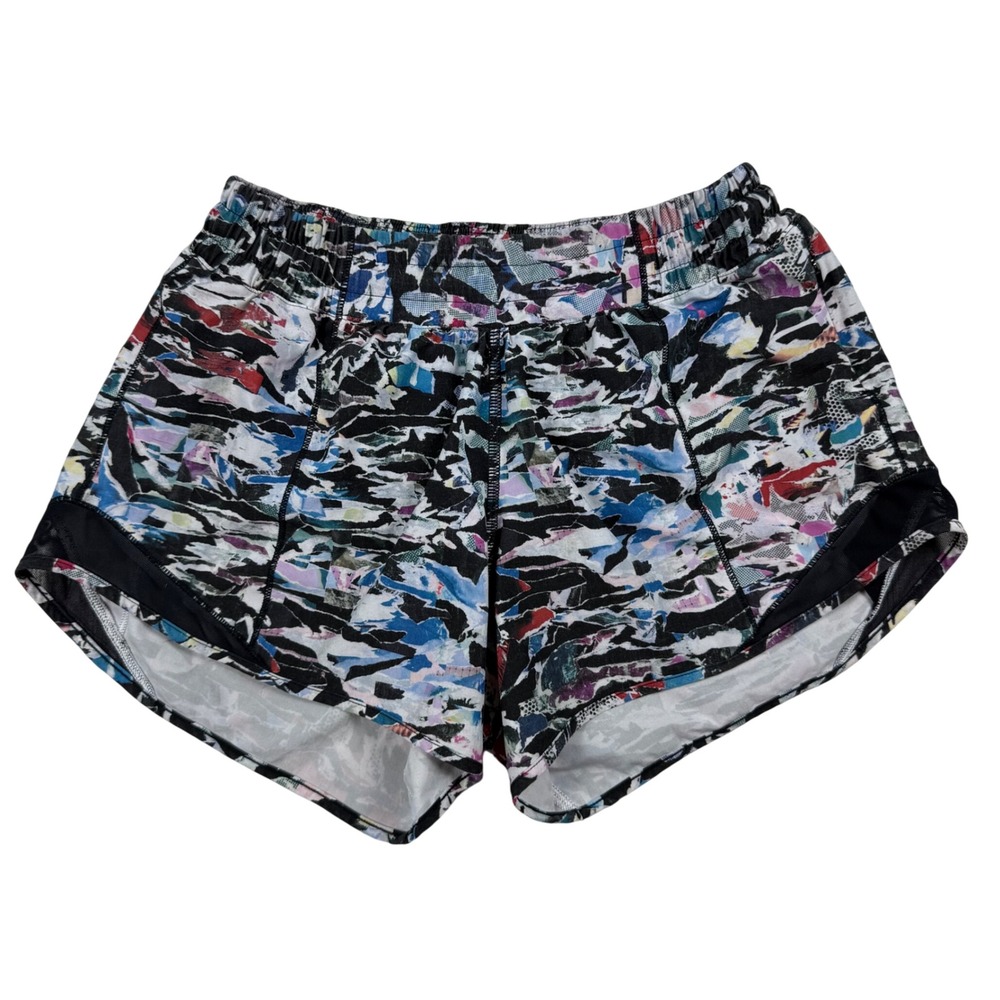 Lululemon Hotty Hot Low-Rise Lined Shorts 4" Wee Are From Space Shredded Multi 4